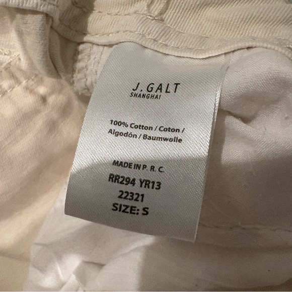 John Galt Brandy Melville Hi-Rise Wide Leg Cargo Denim Pants Off White - Picture 13 of 13